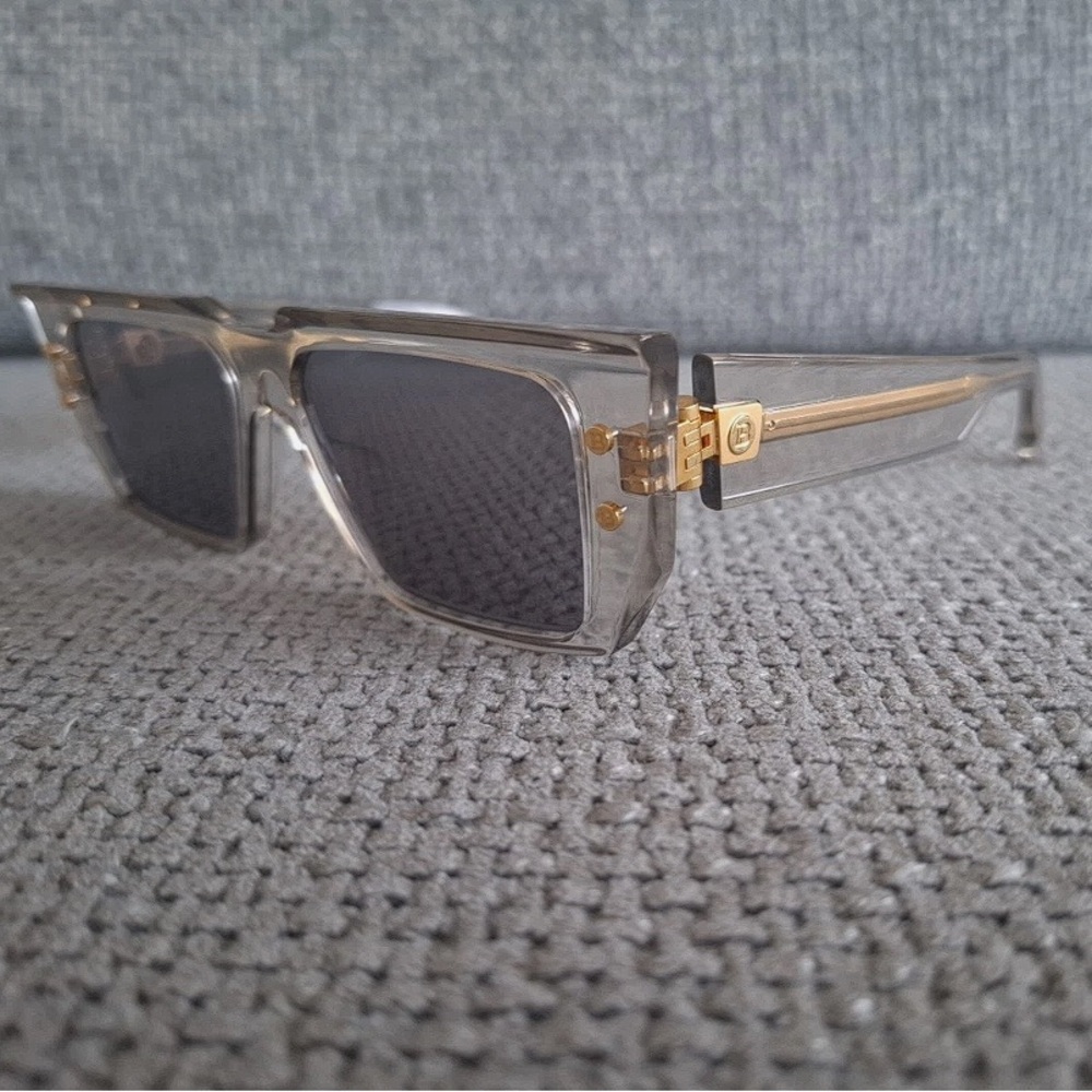 Balmain Sunglasses B-VI BPS-128-55 Transparent With Silver Miror Lens 55-15